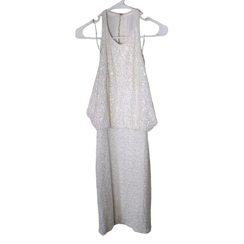 Badgley Mischka Dress 6 Sequined Party Dress Sleeveless